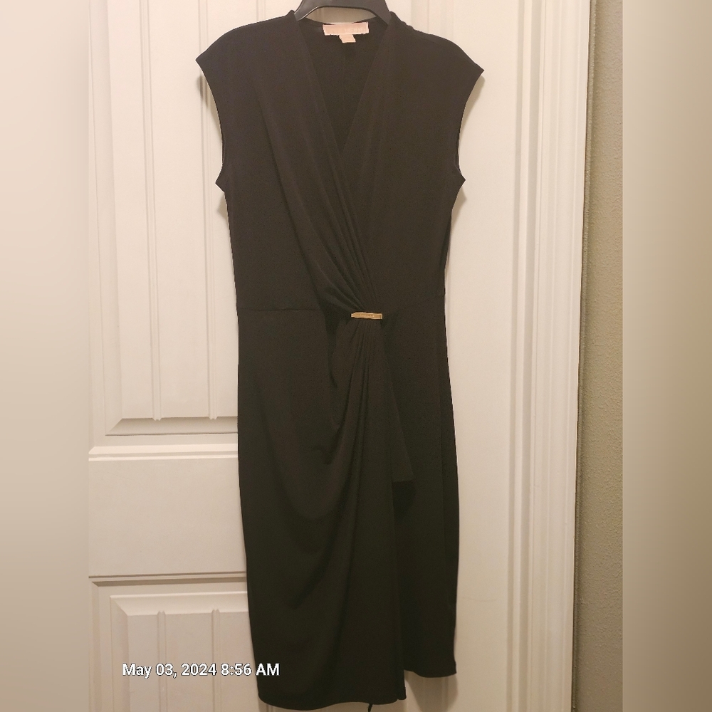 Michael Kors, black cocktail mini dress.